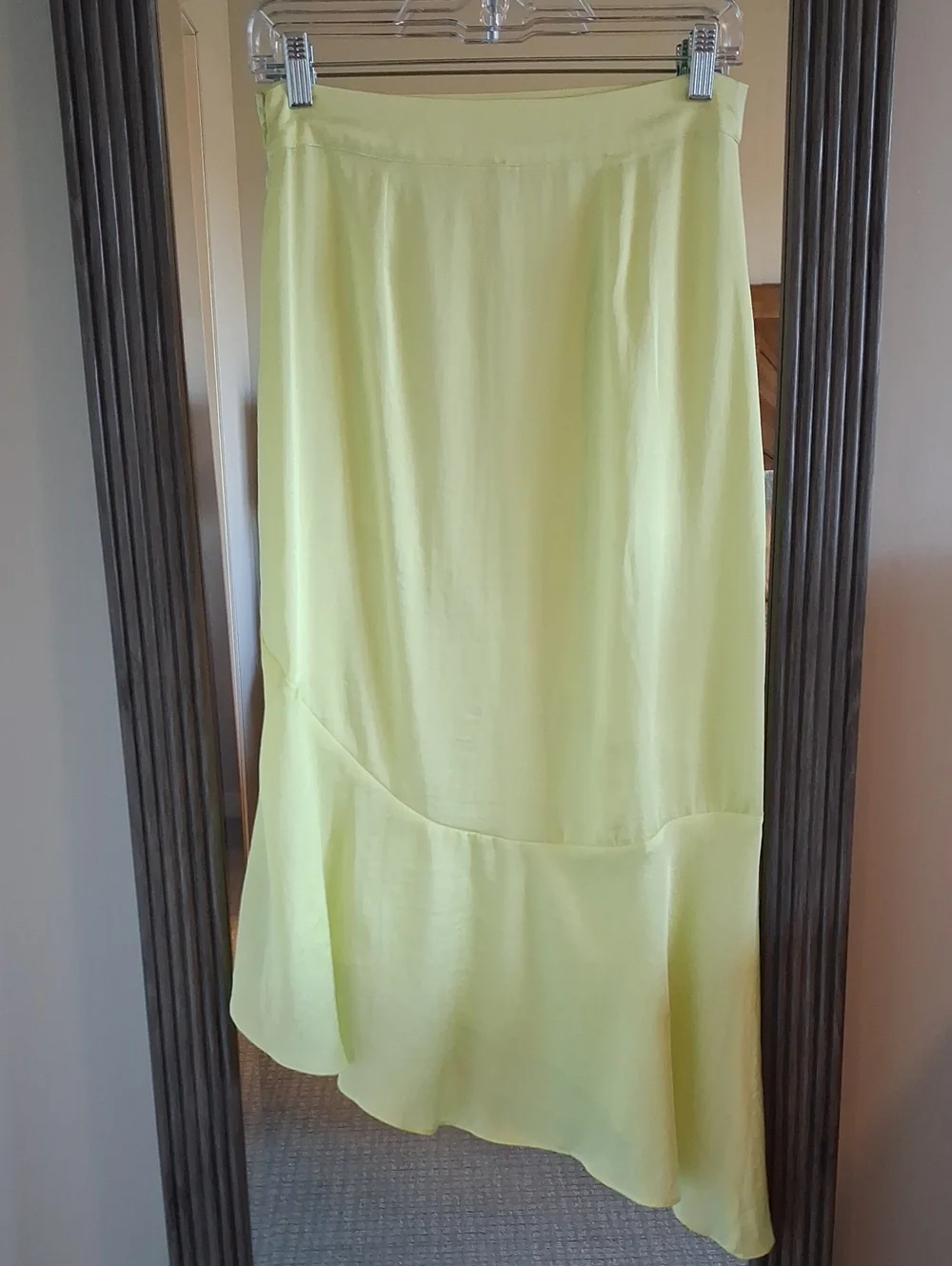 FREE PEOPLE Asymmetrical Lola Midi Skirt - Lemon Electric ** Size 6